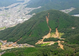 高松山南東面の崩壊